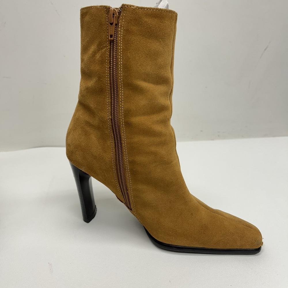 Predictions Suede Fringe Western Boots Vintage Y2K Boho Festival Heeled Size 6 - Picture 9 of 16